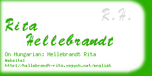 rita hellebrandt business card